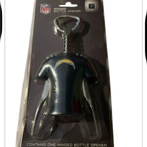 NFL Chargers Winged Bottle Opener - Black and Silver